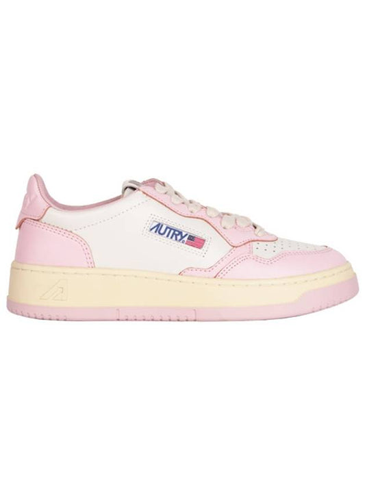 Women's Medalist Bi-Color Low-Top Sneakers White Pink - AUTRY - BALAAN 2