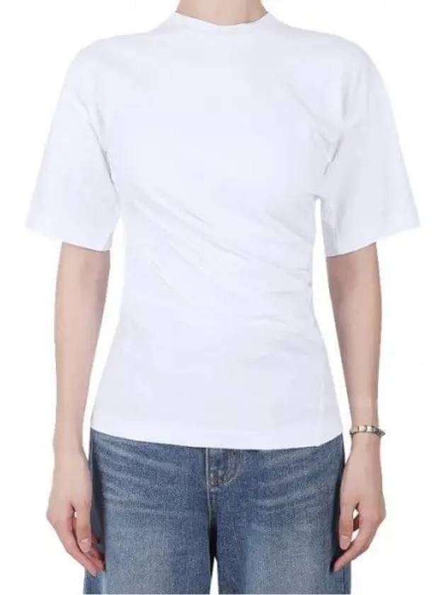 Women s Twisted Short Sleeve T Shirt White 243 WRT0342 FB0092 059 271310 1119147 - TOTEME - BALAAN 1