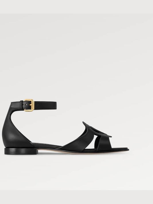 LV Isola Flat Sandals Black - LOUIS VUITTON - BALAAN 1