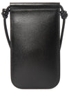 Leather Phone Cross Bag Black - JIL SANDER - BALAAN 5