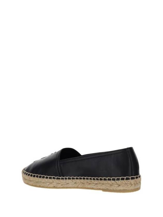 Leather Espadrilles Black - SAINT LAURENT - BALAAN 4