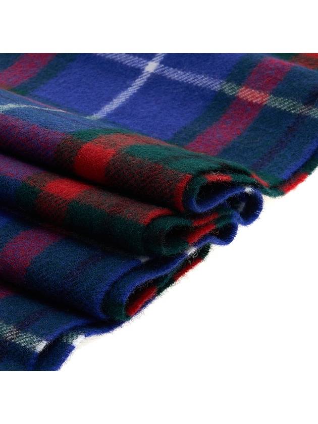 Wool Tartan Muffler Blue - MARNI - BALAAN 6