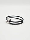 Tunis Tresse Palladium Bracelet Noir - HERMES - BALAAN 3