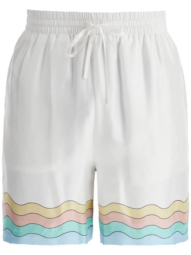 CASABLANCA SILK SHORTS WITH DRAWSTRINGS - CASABLANCA - BALAAN 1