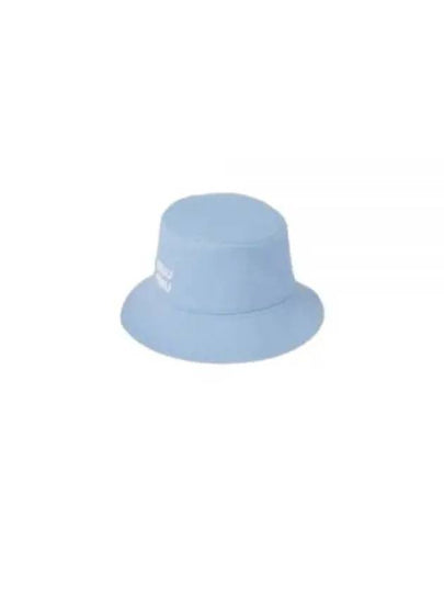 Embroidered Logo Drill Bucket Hat Blue - MIU MIU - BALAAN 2