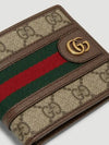 GG Supreme Ophidia Webstripe Canvas Leather Wallet Half Wallet - GUCCI - BALAAN 3