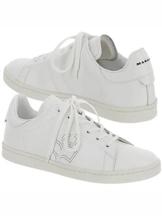 Barth Perforated Logo Low-Top Sneakers White - ISABEL MARANT - BALAAN 2