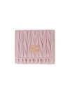 Matelasse Logo Nappa Leather Half Wallet Alabaster Pink - MIU MIU - BALAAN 2