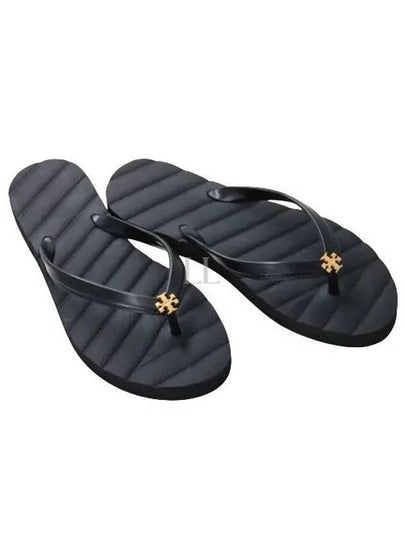 Kira Logo Flip Flops Black - TORY BURCH - BALAAN 2