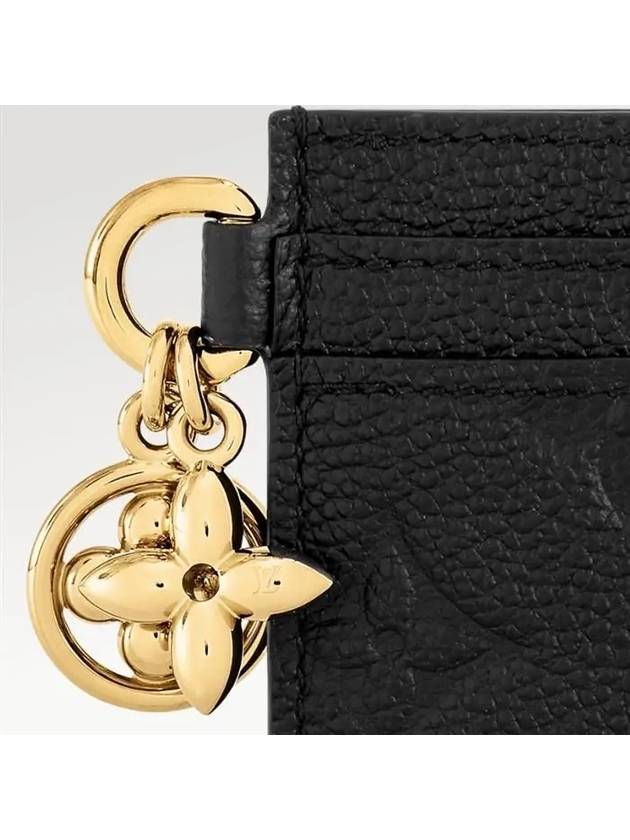 LV Charm Monogram Empreinte Leather Card Wallet Black - LOUIS VUITTON - BALAAN 3