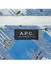 Graphic Logo Print Tote Bag Blue - A.P.C. - BALAAN 5