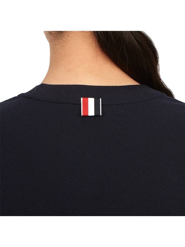 RWB Stripe Cotton Short Sleeve T-Shirt Navy - THOM BROWNE - BALAAN 7