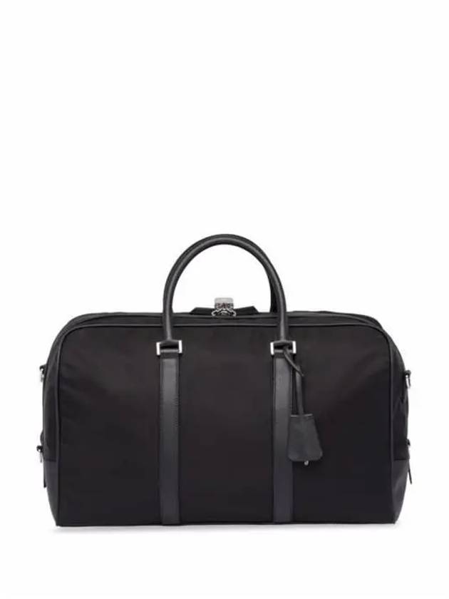 Re Nylon Saffiano Leather Duffel Bag Black - PRADA - BALAAN 4