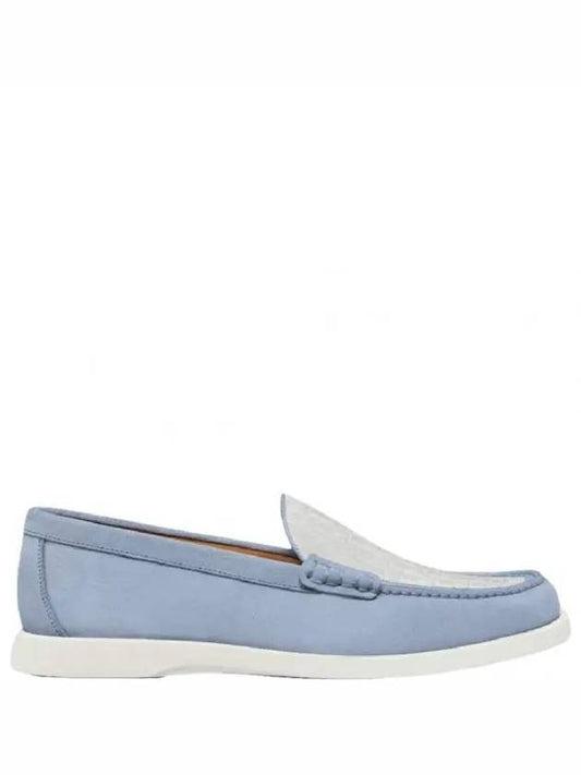 Granville Oblique Jacquard Suede Loafers Blue White - DIOR - BALAAN 2