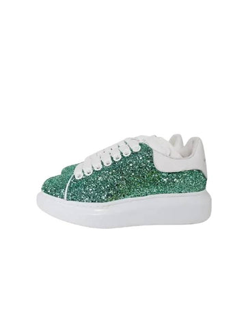 Glitter Oversole Low Top Sneakers Green - ALEXANDER MCQUEEN - BALAAN 1