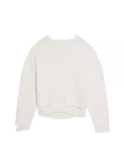 Distressed Crewneck Jumper Knit Top White - HELMUT LANG - BALAAN 2