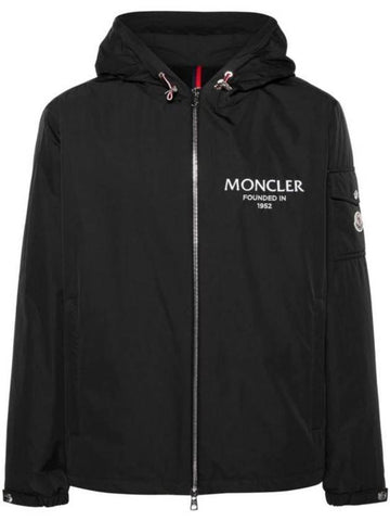 Granero Logo Hooded Jacket Black - MONCLER - BALAAN 1