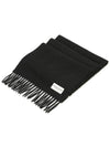 Iconic SA0900 BLACK Cashmere Muffler Scarf - JOHNSTONS OF ELGIN - BALAAN 2