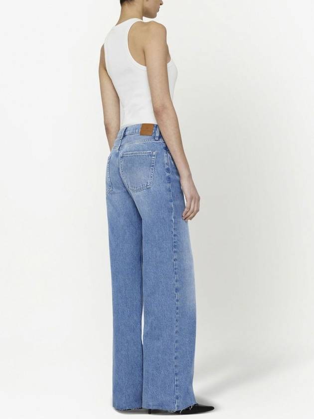 Hugh logo-patch wide-leg jeans - ANINE BING - BALAAN 3