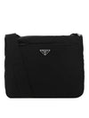 Triangle Logo Re-Nylon Pocket Cross Bag Black - PRADA - BALAAN 1