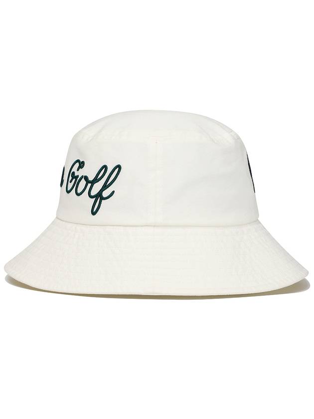 Lettering Bucket Hat IVORY - MALBON GOLF - BALAAN 4