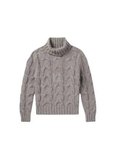 Baby Yak Cable Turtleneck Grey - TOM FORD - BALAAN 2