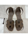 Women s Santorini sandals slippers 37 etope leather - HERMES - BALAAN 5