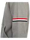 Cotton Milano Armband Zip Up Hoodie Light Grey - THOM BROWNE - BALAAN 11