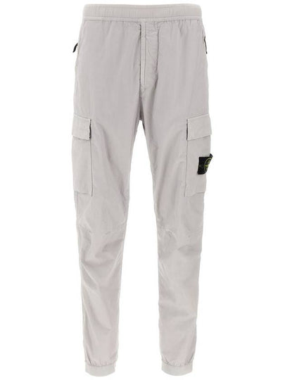 Stretch Cotton Tella Parachute Straight Pants Grey - STONE ISLAND - BALAAN 2