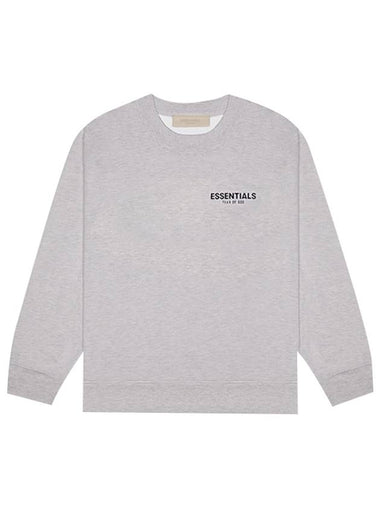 192BT212123F 462 Essential Logo Patch Crew Neck Sweatshirt Dark Oatmeal Men’s Sweatshirt TLS - FEAR OF GOD - BALAAN 1