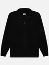 Lambswool GRS Zipped Cardigan Black - CP COMPANY - BALAAN 2