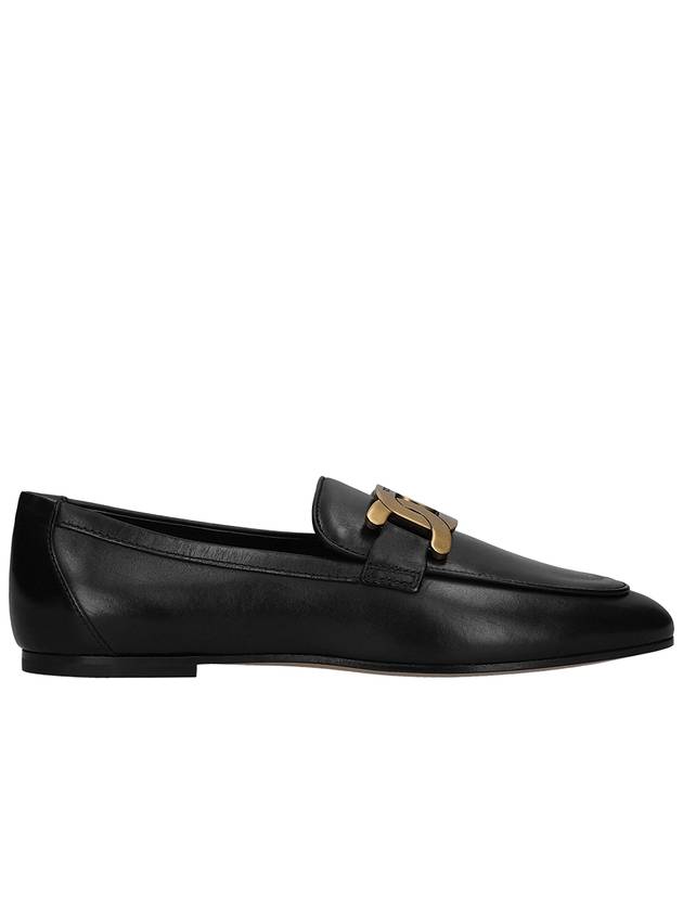 Kate Metal Logo Leather Loafers Black - TOD'S - BALAAN 2