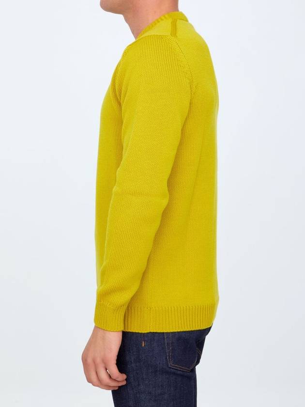 Yellow Merino Wool Sweater - ROBERTO COLLINA - BALAAN 3