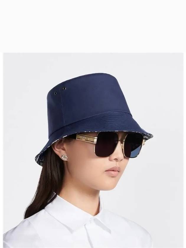 Reversible Teddy D Small Brim Bucket Hat Blue - DIOR - BALAAN 8