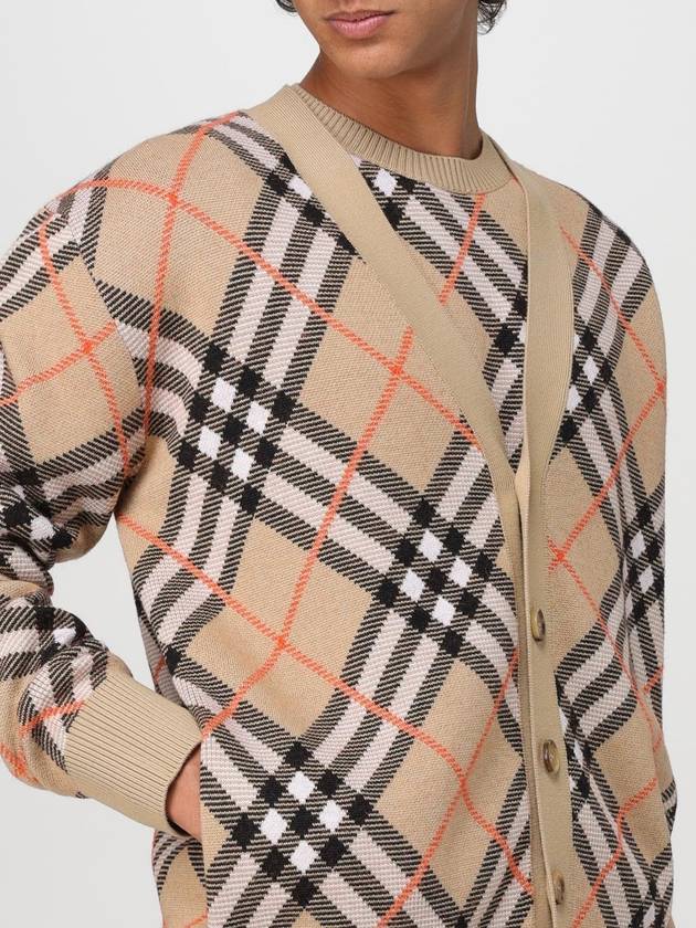 Check Wool Mohair Blend Cardigan Sand - BURBERRY - BALAAN 6