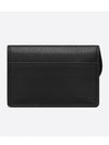 Saddle Bloom Goatskin Flap Card Wallet Black - DIOR - BALAAN 4