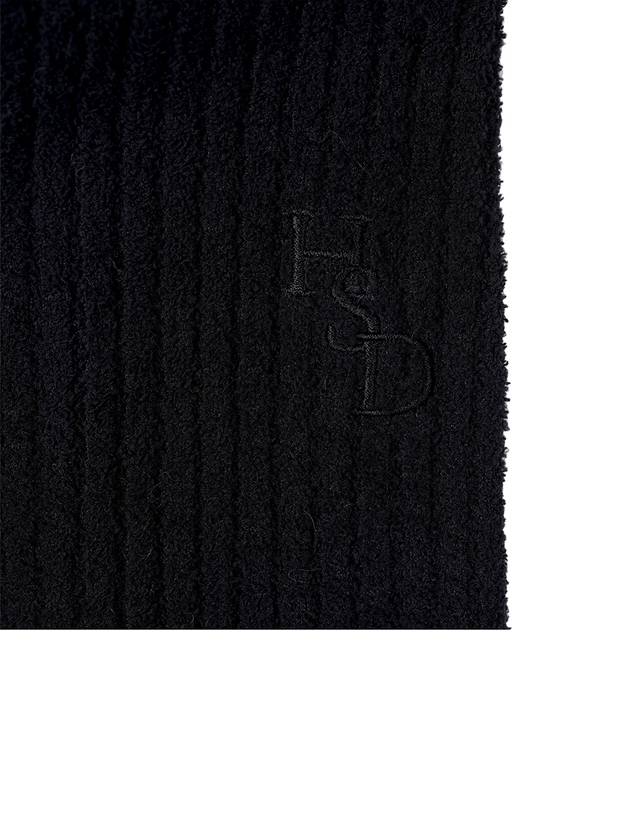 Ribbon Ribbed Boucle Leg Warmers Black - HIGH SCHOOL DISCO - BALAAN 7