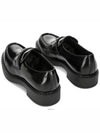 Chocolate Brushed Leather Loafers Black - PRADA - BALAAN 5