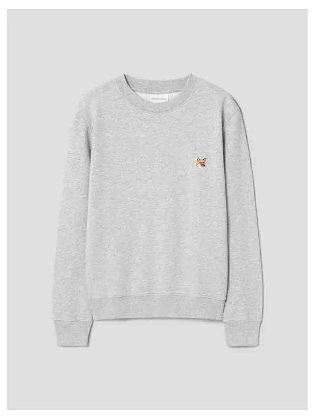 Men s Foxhead Patch Regular Sweatshirt Light Gray Melange Domestic Product - MAISON KITSUNE - BALAAN 1