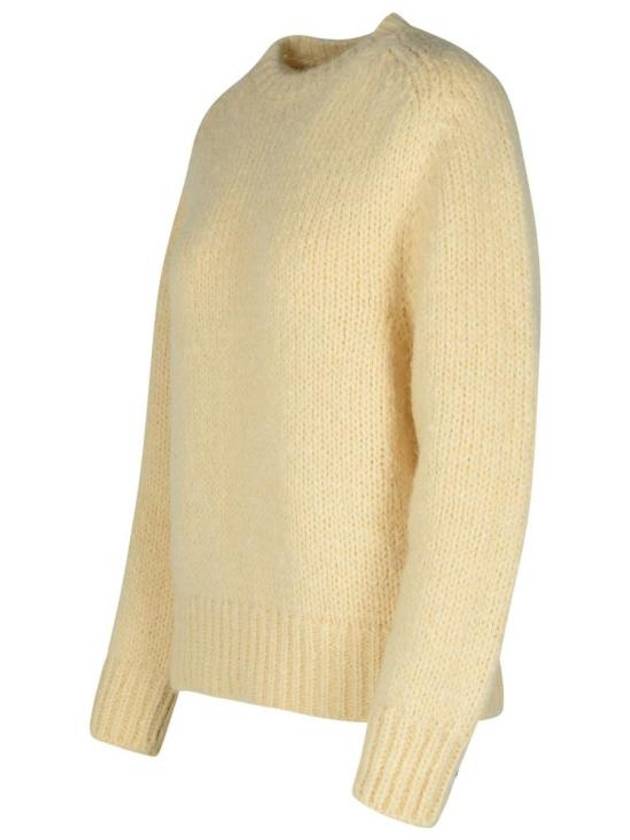 Mohair Blend Knit Top Cream - JIL SANDER - BALAAN 3