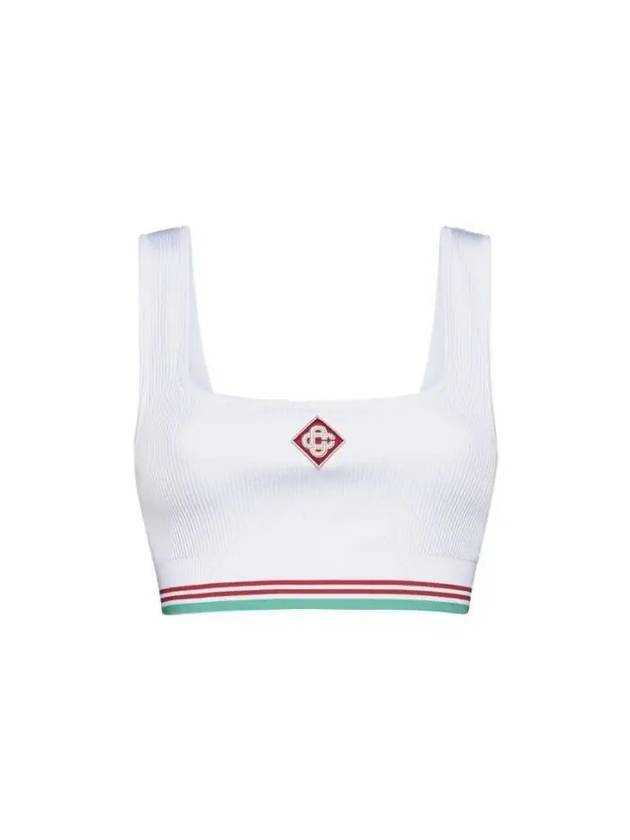 Logo Patch Rib Knit Tank Top WPS24LW02001 - CASABLANCA - BALAAN 1