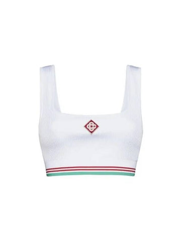 Logo Patch Rib Knit Tank Top WPS24LW02001 - CASABLANCA - BALAAN 1