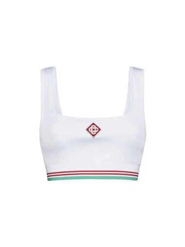 Logo Patch Rib Knit Tank Top WPS24LW02001 - CASABLANCA - BALAAN 1