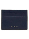 Logo Saffiano Card Wallet Navy - MARNI - BALAAN 2