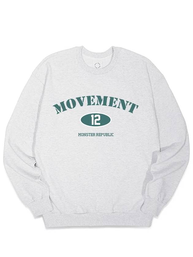 Authentic Sweatshirt Evergreen Melange Grey - MONSTER REPUBLIC - BALAAN 1