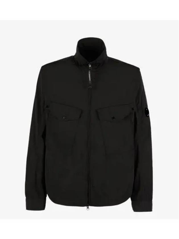 Chrome R Lens Wappen Overshirt Zip-Up Jacket Black - CP COMPANY - BALAAN 2