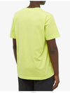 Logo Patch Short Sleeve T-Shirt Neon Yellow - STONE ISLAND - BALAAN 4