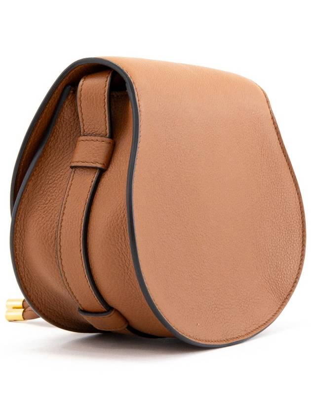 Marcie Saddle Small Grained Leather Cross Bag Tan - CHLOE - BALAAN 4