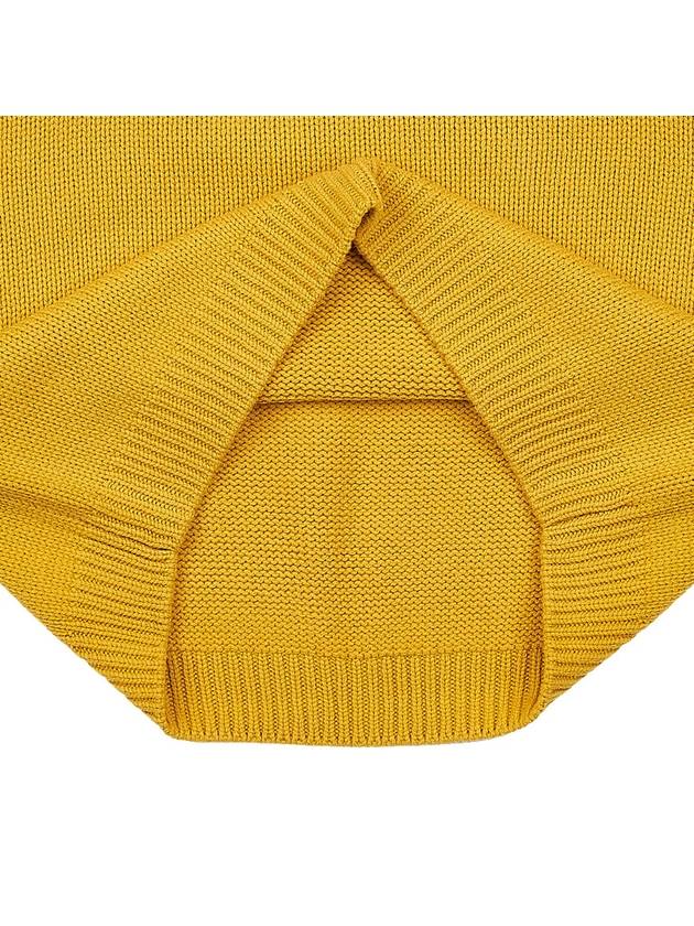 Paris Logo Intarsia Wool Knit Top Yellow - KENZO - BALAAN 9