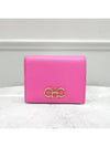 Lux You Ferragamo hot pink gold logo Gancini half wallet - SALVATORE FERRAGAMO - BALAAN 1